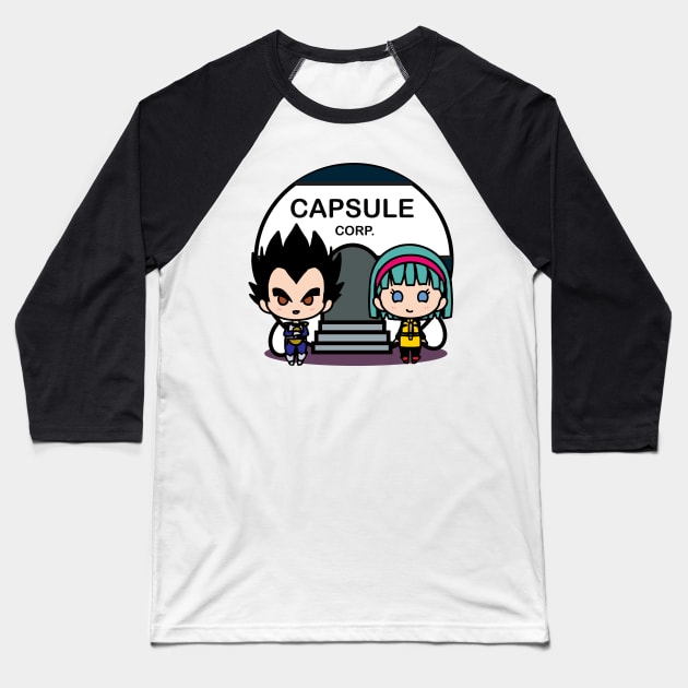 Capsule Corp. Baseball T-Shirt by StarMasayume